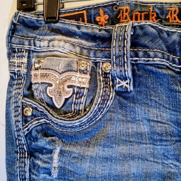 Rock revival jeans size 27 women's mid rise-skinny Beet Red - Picture 2 of 7